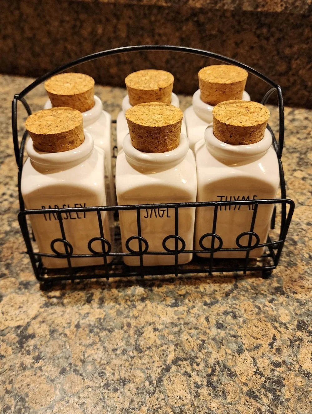 Rae Dunn By Magenta 6 Jar Spice Rack